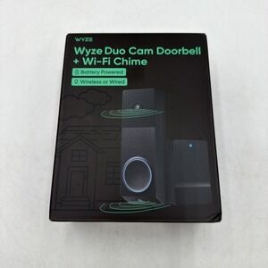 Wyze Duo Cam Battery Doorbell + Wi-Fi Chime, Black Tested